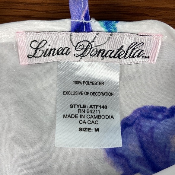 Linea Donatella Sz M Anthea Lace-Trim Camisole Top and Shorts Pajama Set - Picture 13 of 14